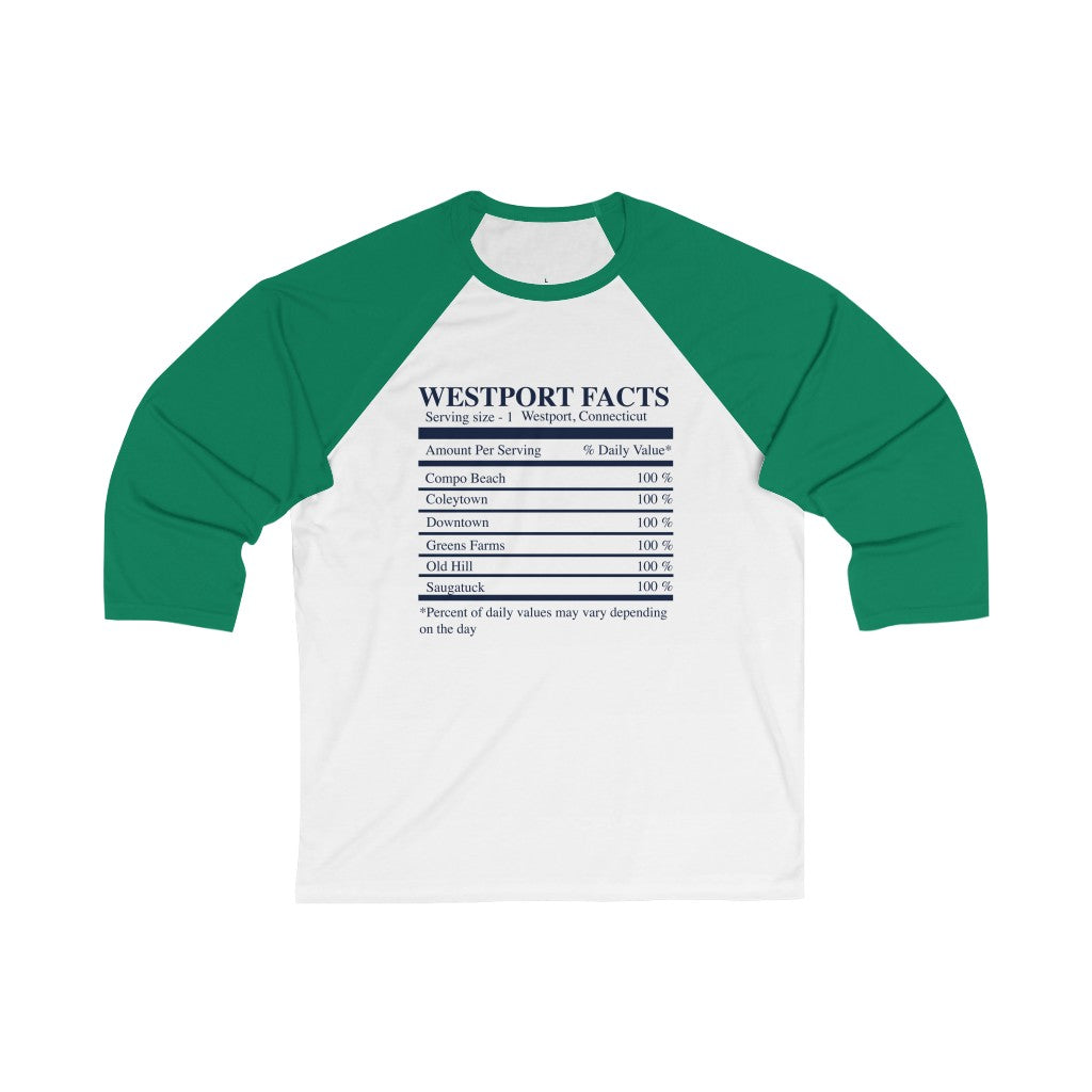 westport facts baseball tee