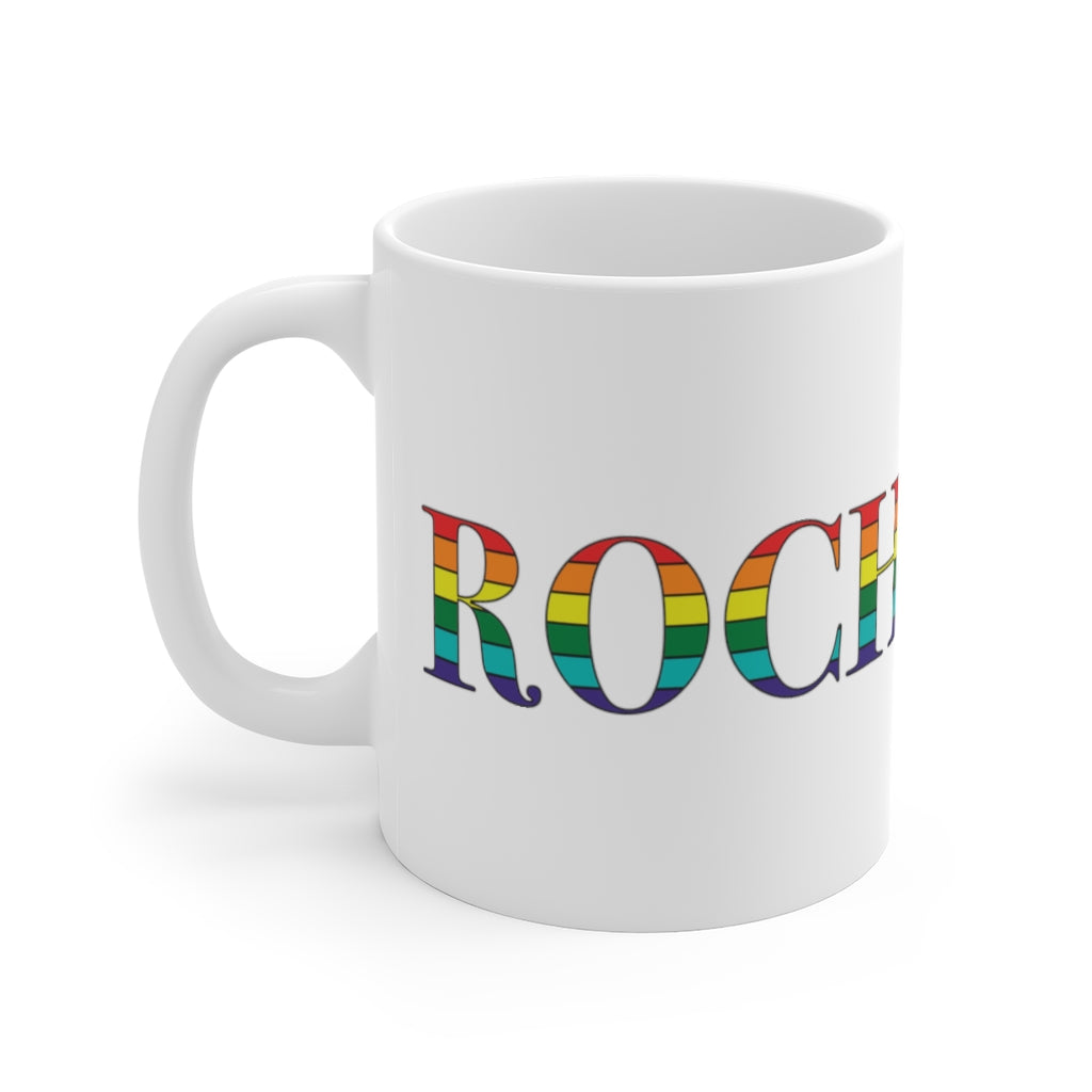 Rochester Rainbow White Ceramic Mug