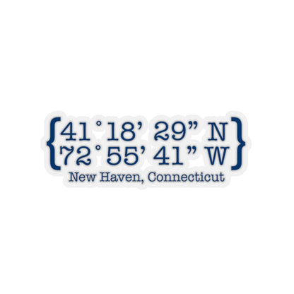 New Haven Coordinates Kiss-Cut Stickers