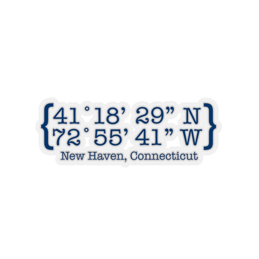 New Haven Coordinates Kiss-Cut Stickers