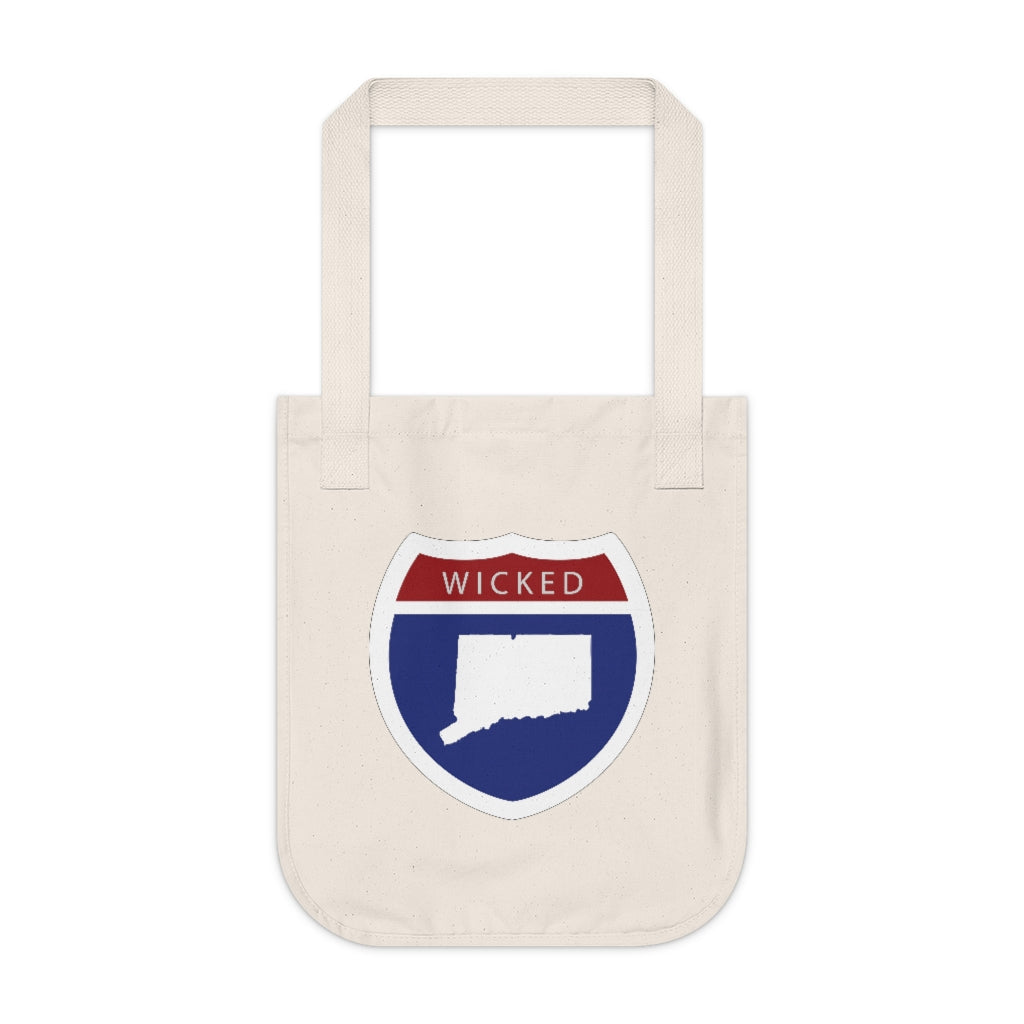 Wicked Connecticut Interstate Organic Canvas Tote Bag