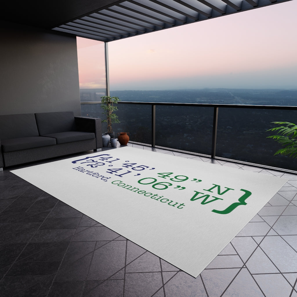 Hartford Coordinates Outdoor Rug  Proceeds help grow Finding Connecticut's website and brand.   Click here to return to our home page.