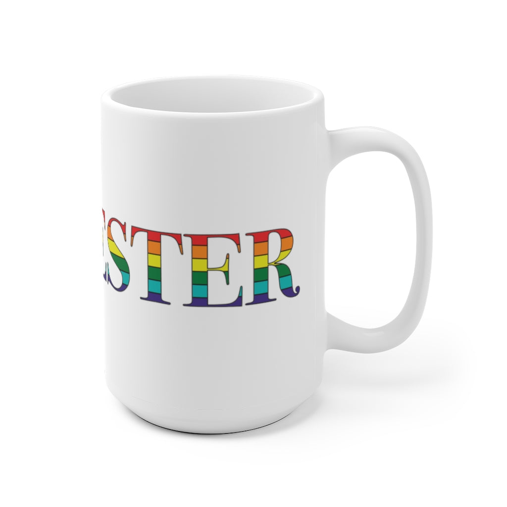 Rochester Rainbow White Ceramic Mug