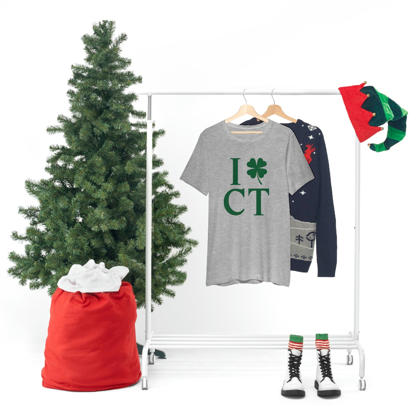 I Clover CT (Green) Unisex Jersey Short Sleeve Tee