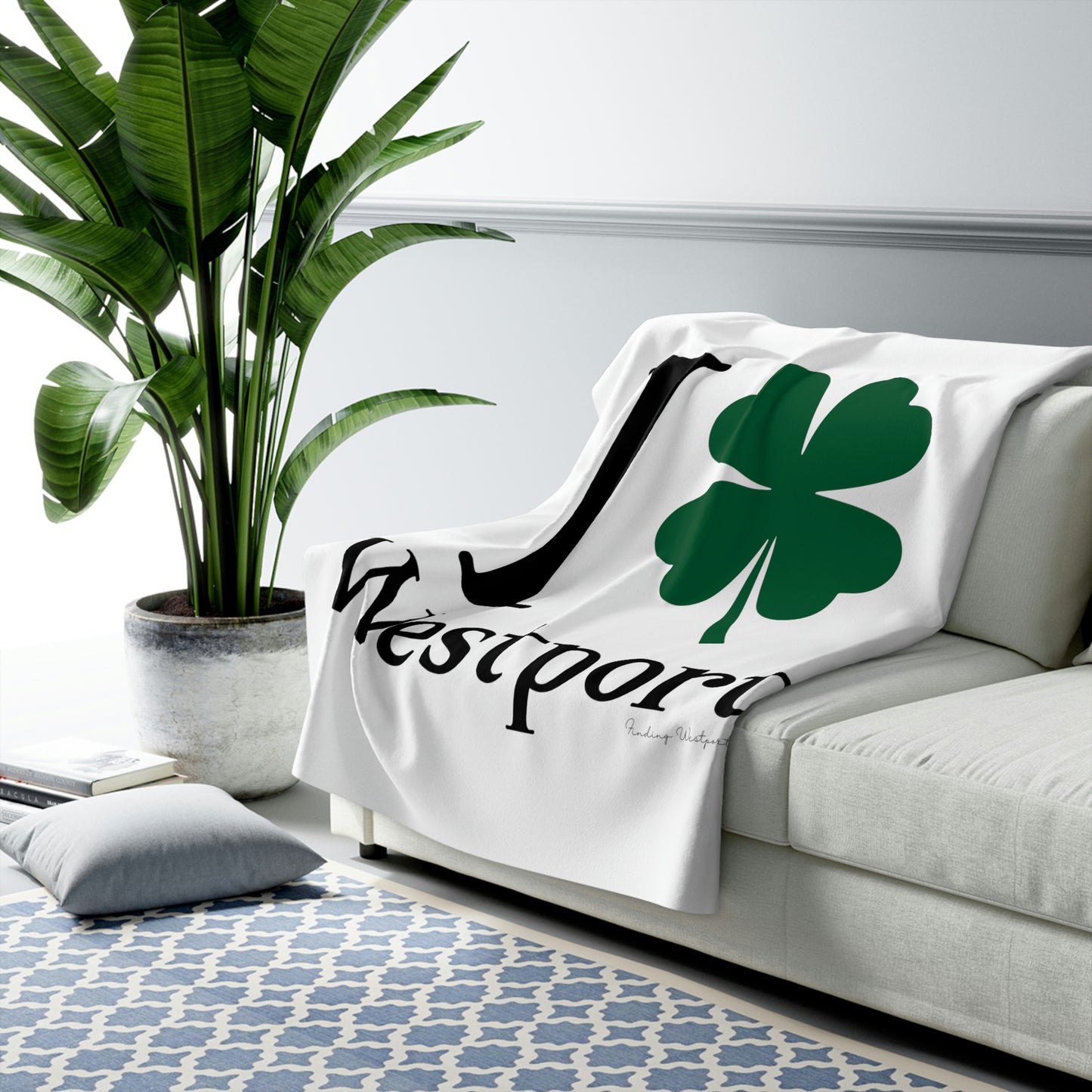 I Clover Westport Sherpa Fleece Blanket