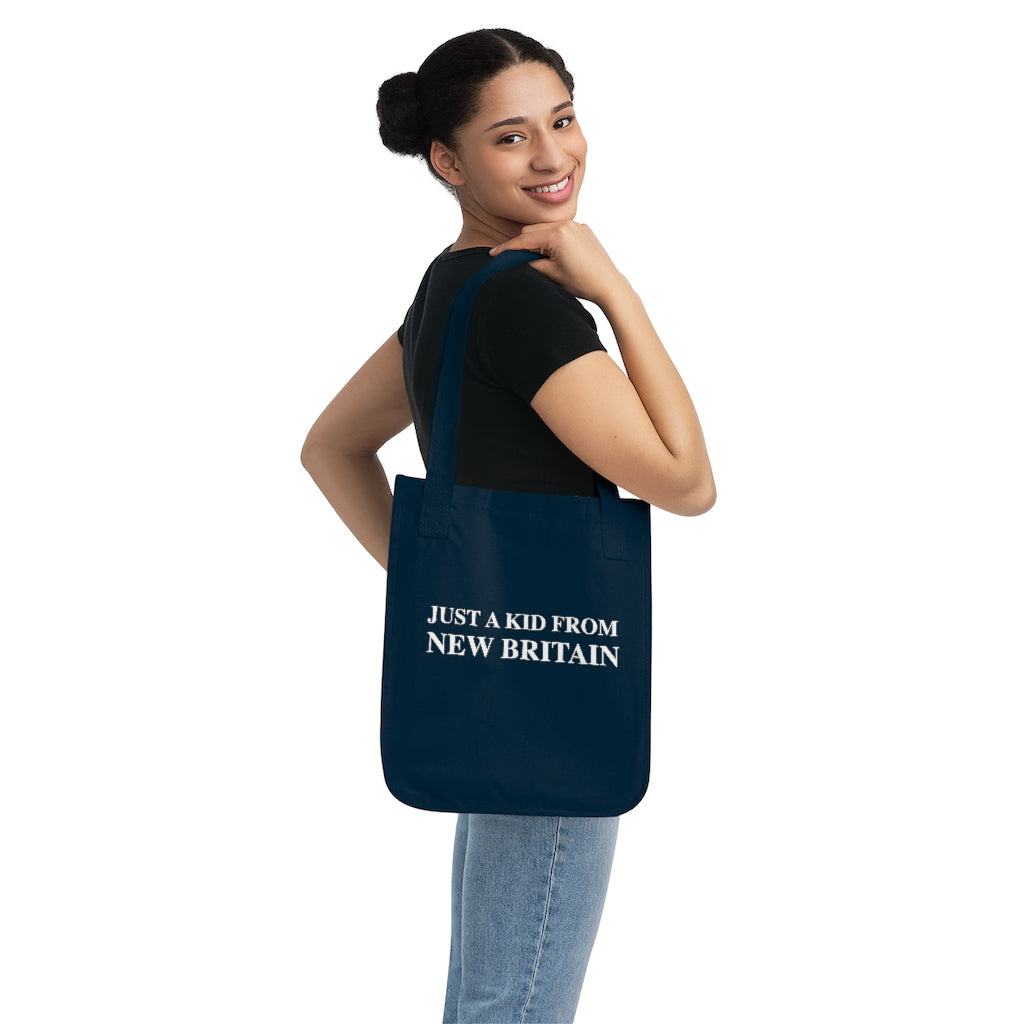 Just a kid from New Britain Organic Canvas Tote Bag