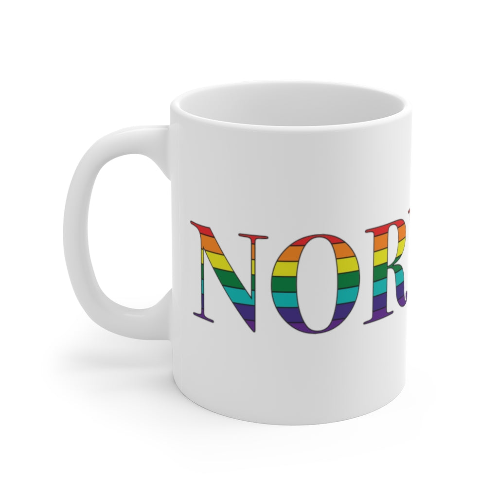 Norwich Rainbow White Ceramic Mug