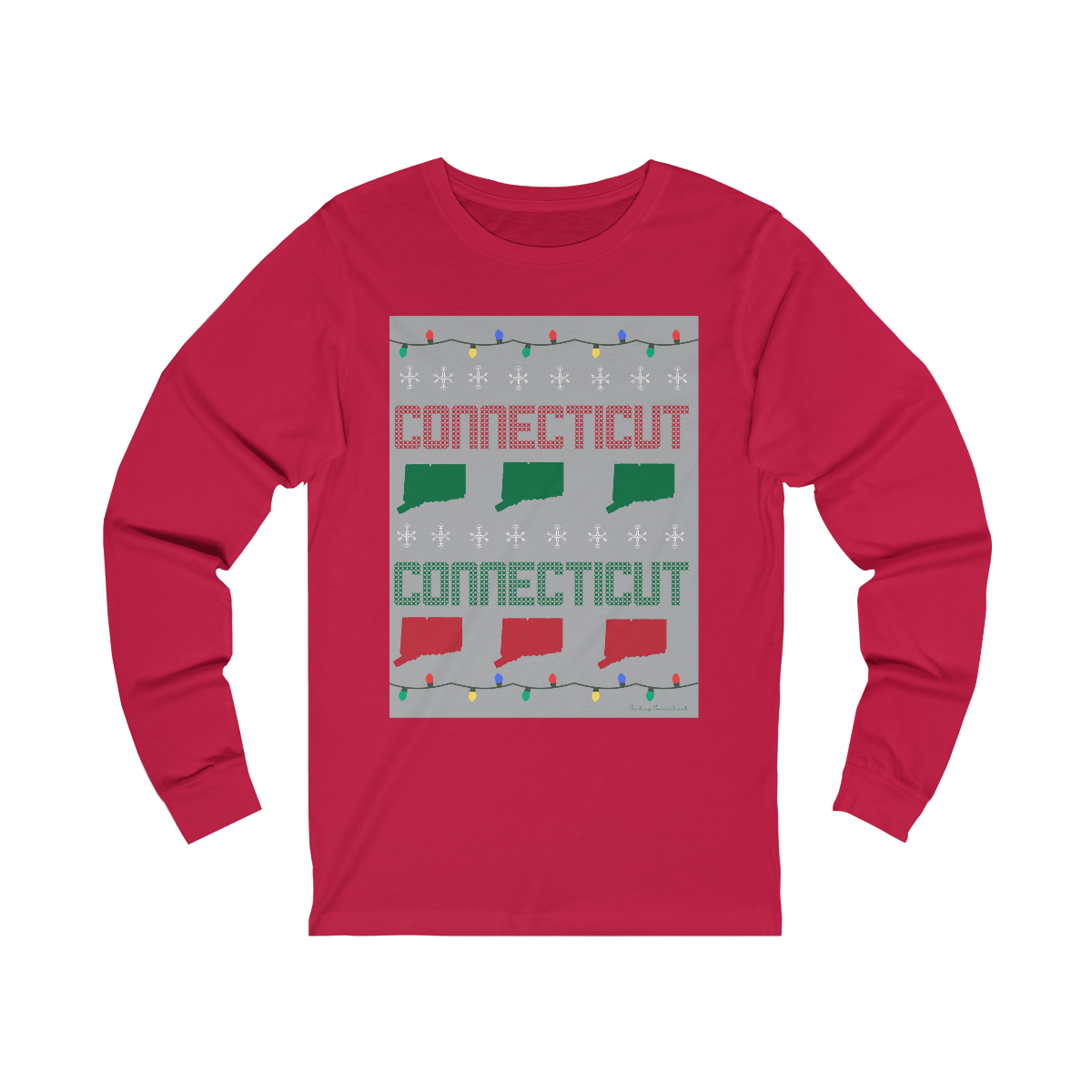 Connecticut ugly holiday long sleeve tee shirt