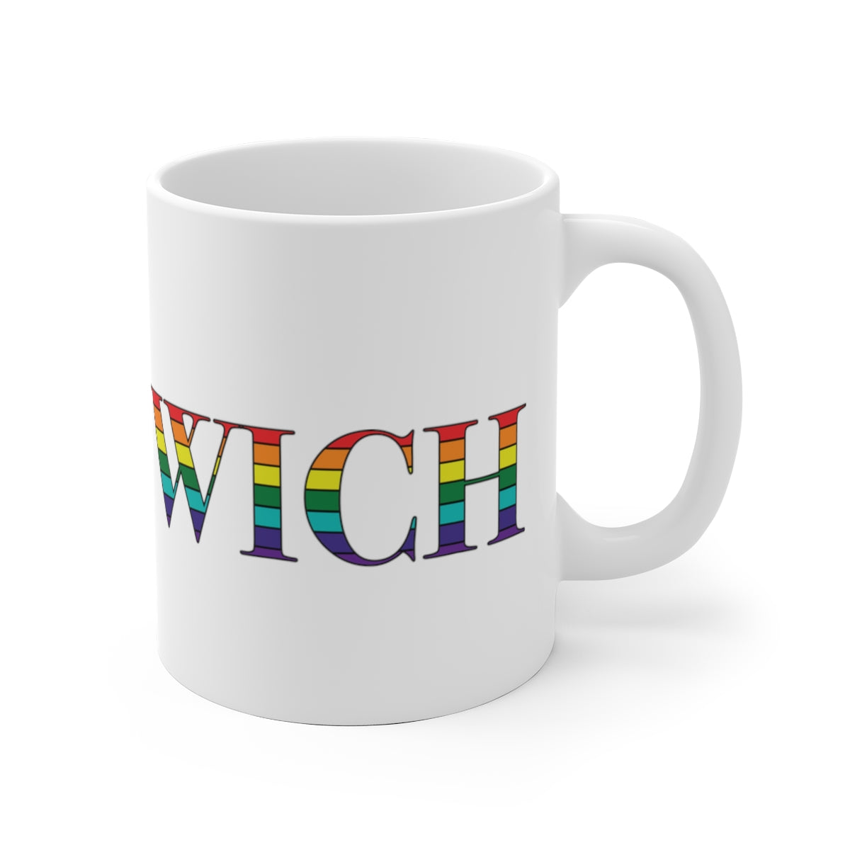 Greenwich Rainbow White Ceramic Mug