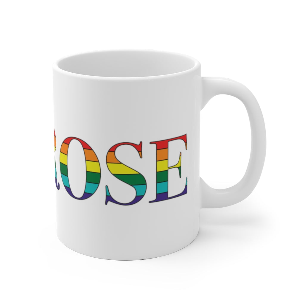 Melrose Rainbow White Ceramic Mug