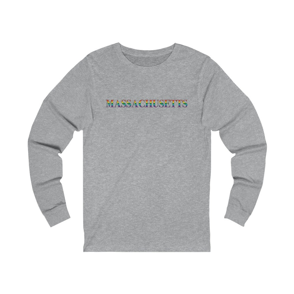 Massachusetts Rainbow Unisex Jersey Long Sleeve Tee