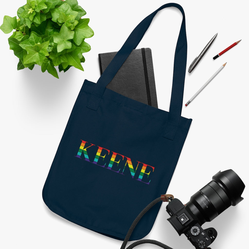 Keene Rainbow Organic Canvas Tote Bag