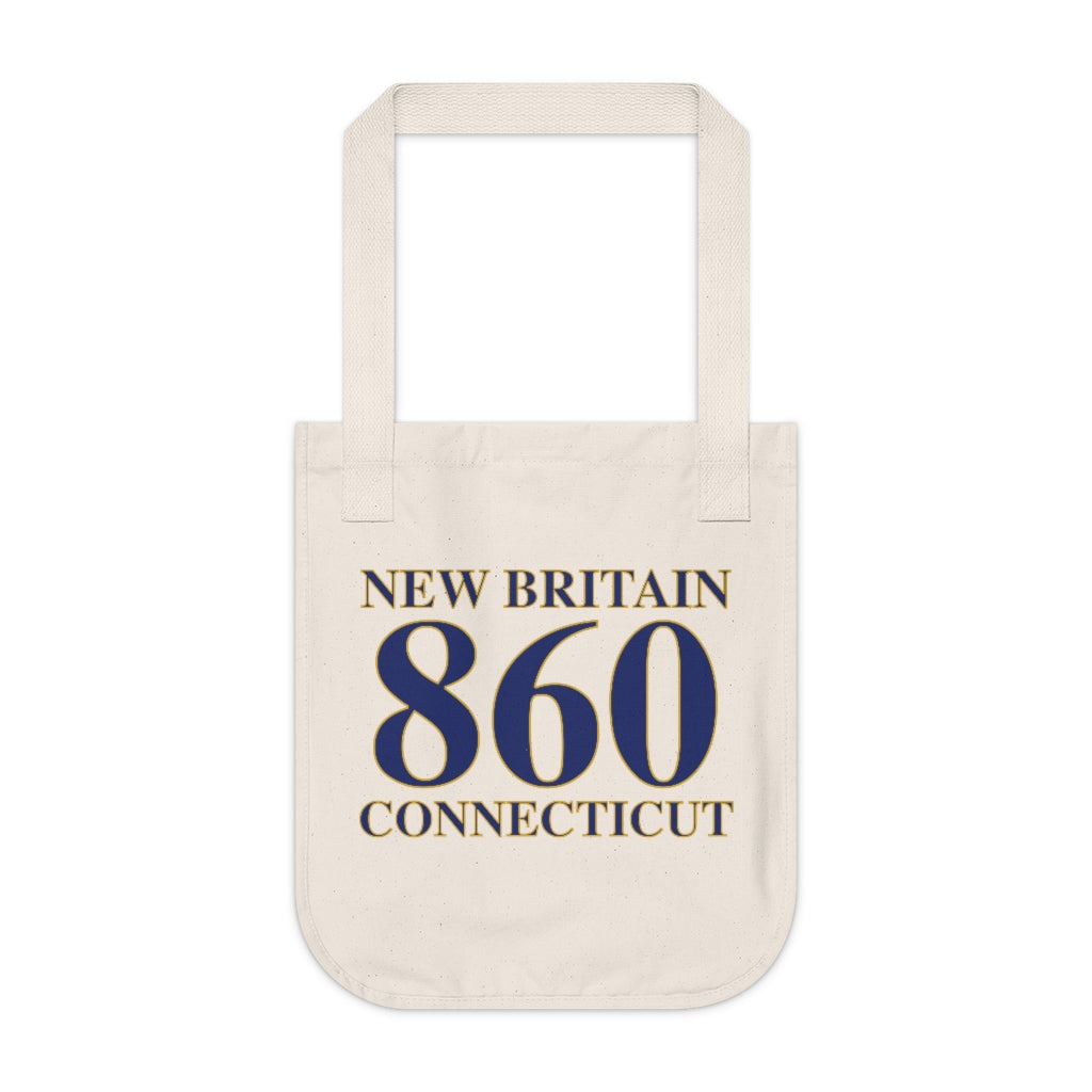 New Britain 860 Connecticut Organic Canvas Tote Bag