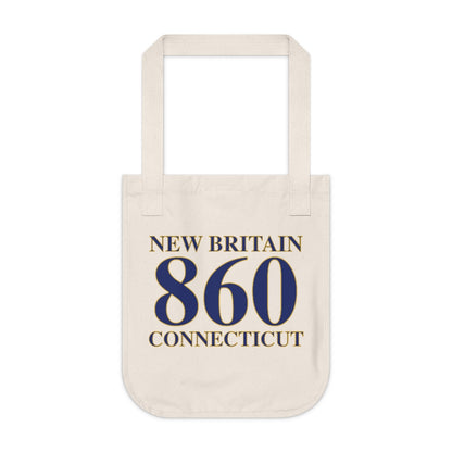 New Britain 860 Connecticut Organic Canvas Tote Bag