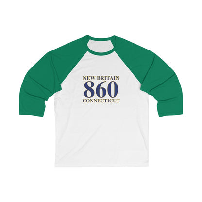 New Britain 860 Connecticut Unisex 3\4 Sleeve Baseball Tee