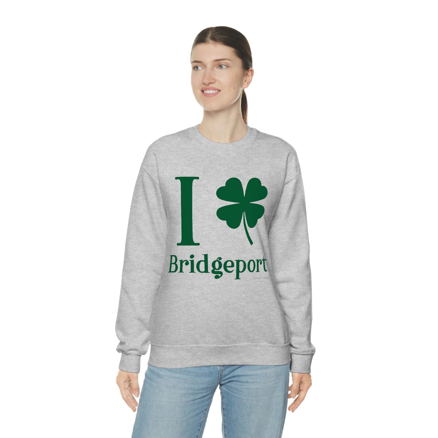 I Clover Bridgeport  (Green) Unisex Heavy Blend™ Crewneck Sweatshirt