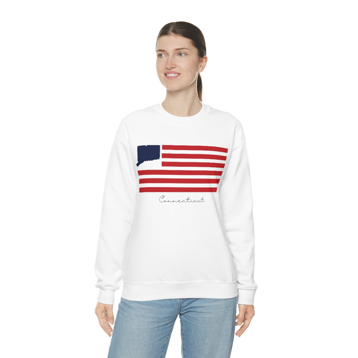 Connecticut Flag Unisex Heavy Blend™ Crewneck Sweatshirt