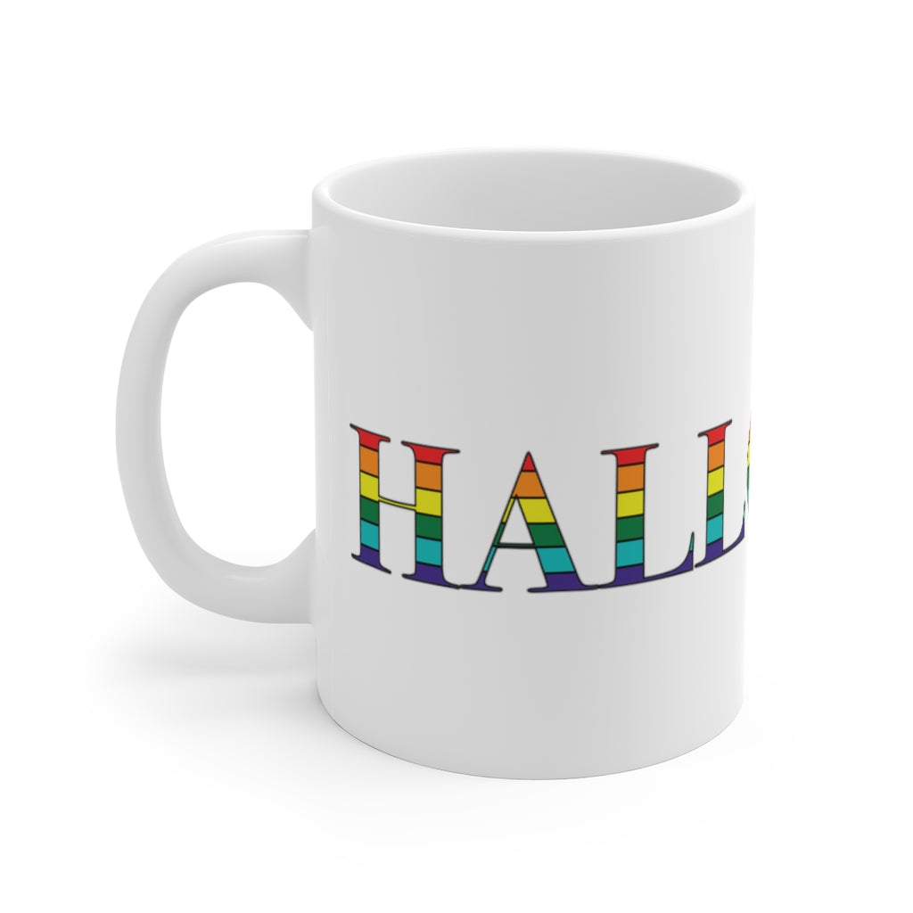 Hallowell Rainbow White Ceramic Mug