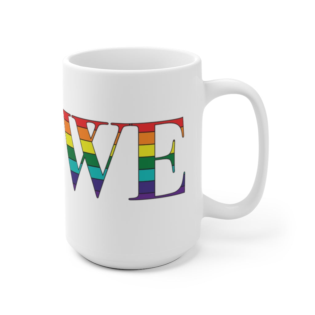 Stowe Rainbow White Ceramic Mug