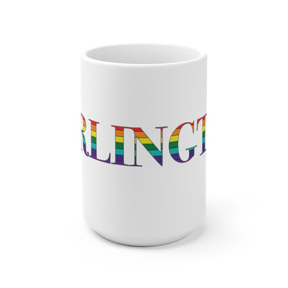 Burlington Rainbow White Ceramic Mug