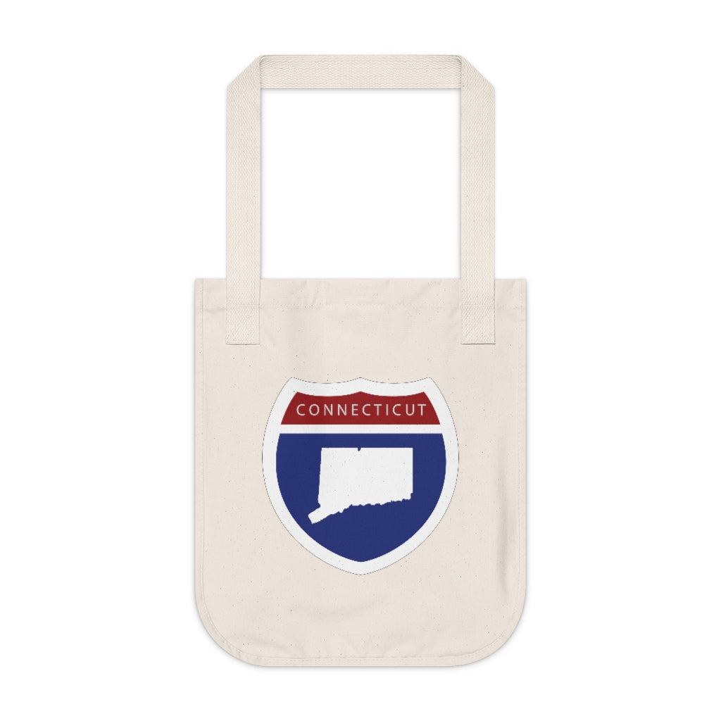 Connecticut Interstate Organic Canvas Tote Bag