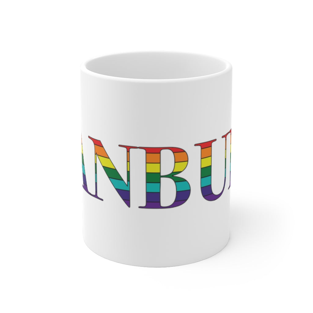 Danbury Rainbow White Ceramic Mug