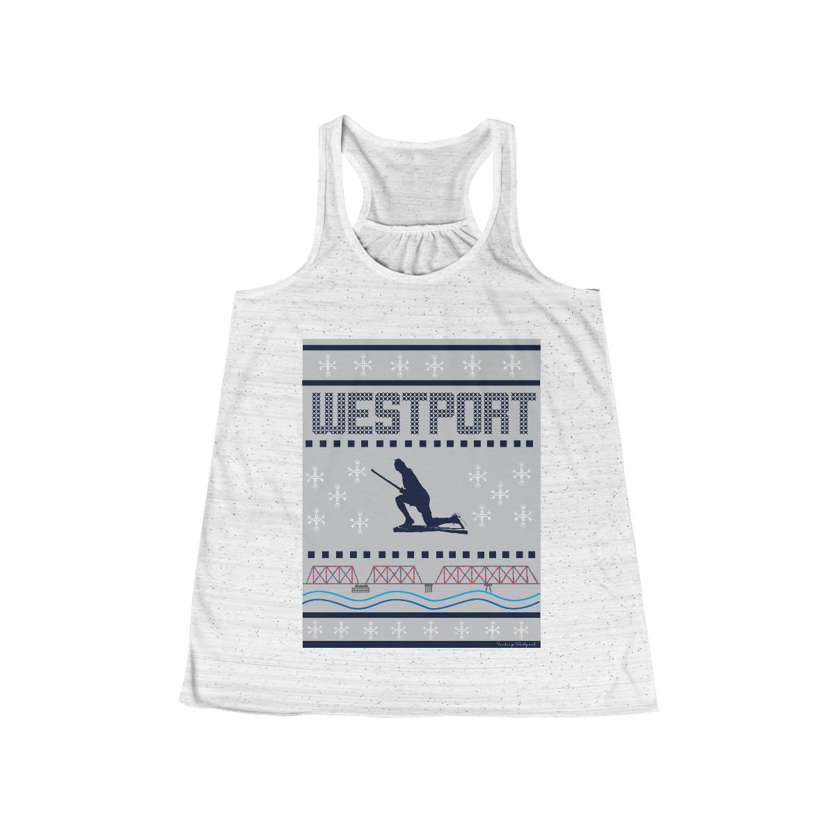 westport ct / connecticut ugly christmas sweater unisex tank top shirt 