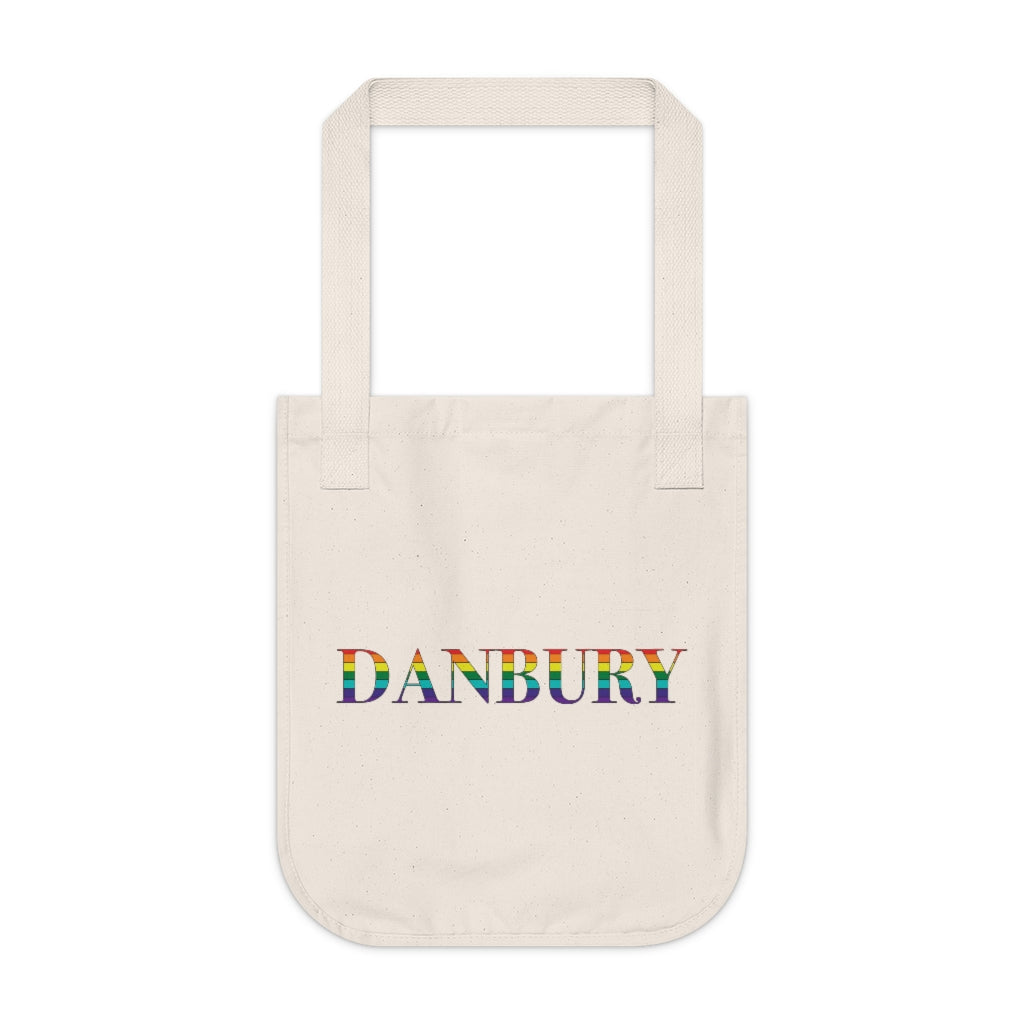 Danbury rainbow tote bag, danbury pride