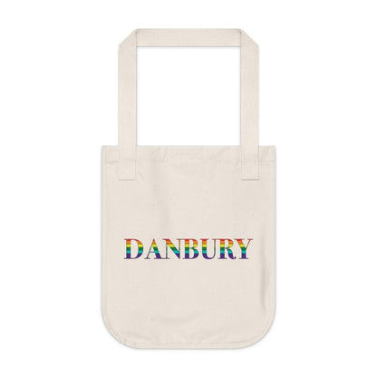 Danbury rainbow tote bag, danbury pride