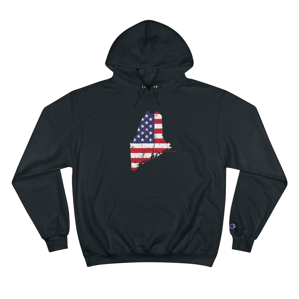 Maine American Flag Champion Hoodie