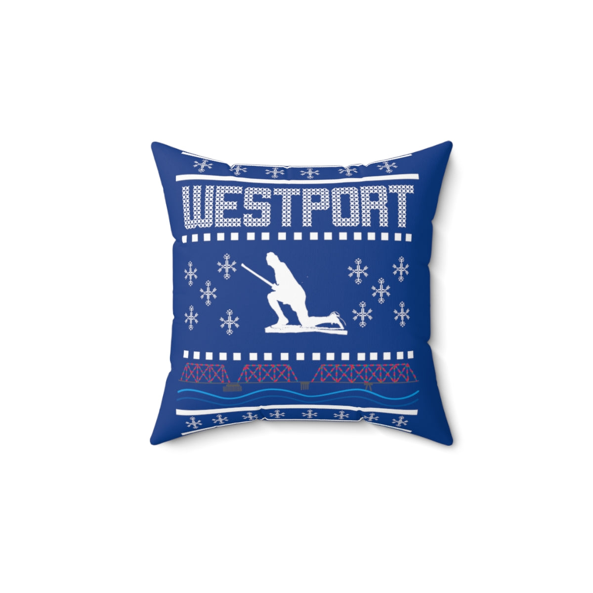 Westport Ugly Holiday Spun Polyester Square Pillow