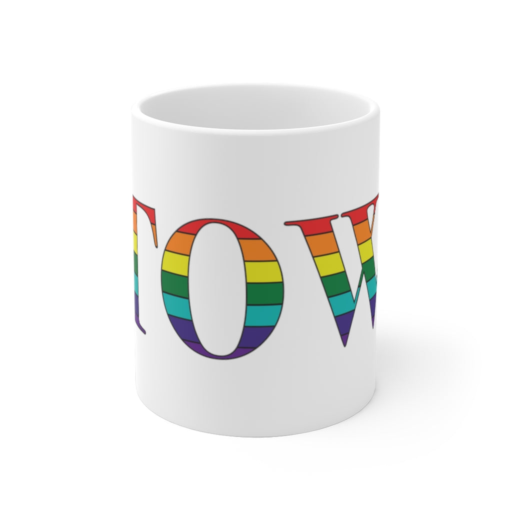 Stowe Rainbow White Ceramic Mug