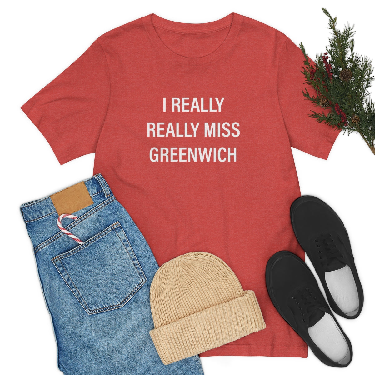 I Really Really Miss Greenwich Unisex Jersey Short Sleeve Tee