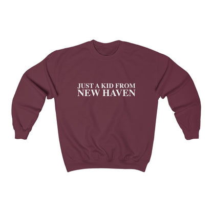 Just a kid from New Haven Unisex Heavy Blend Crewneck Sweatshirt