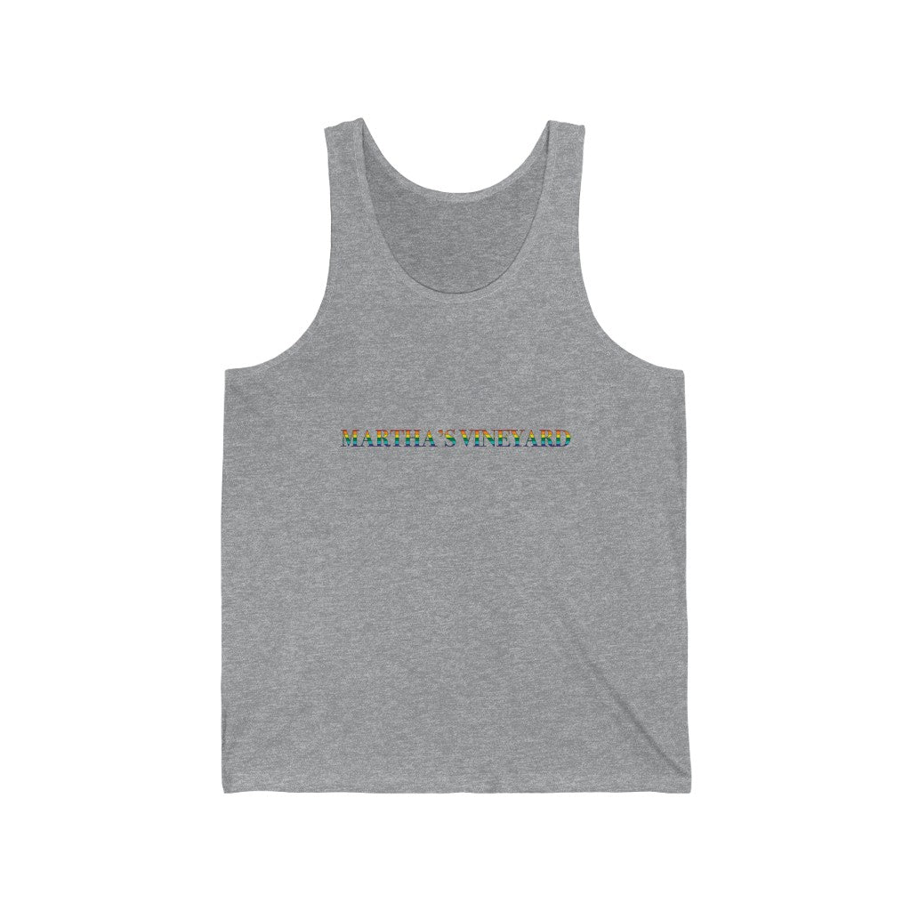 Martha's Vineyard Rainbow Unisex Jersey Tank