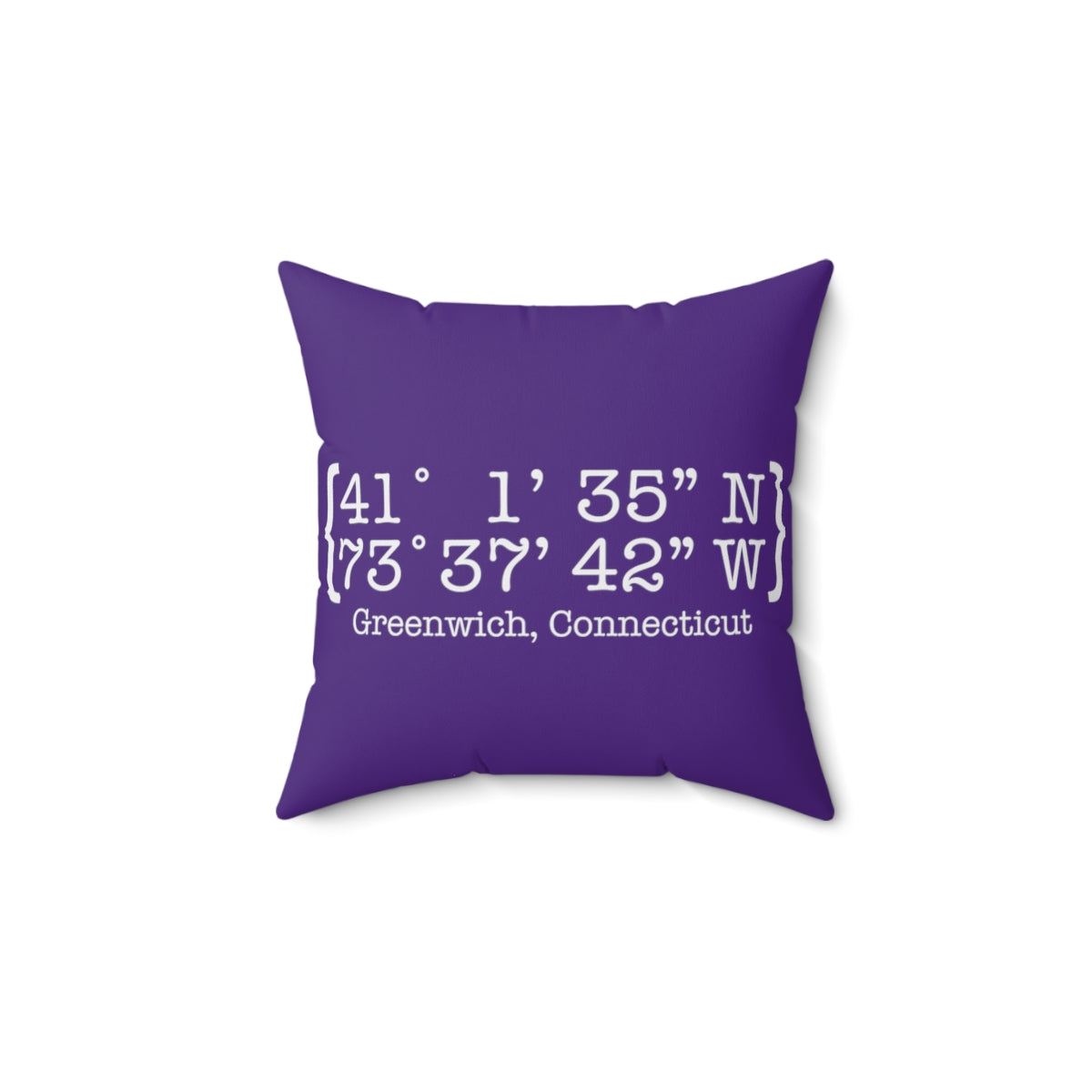 Greenwich Coordinates Spun Polyester Square Pillow