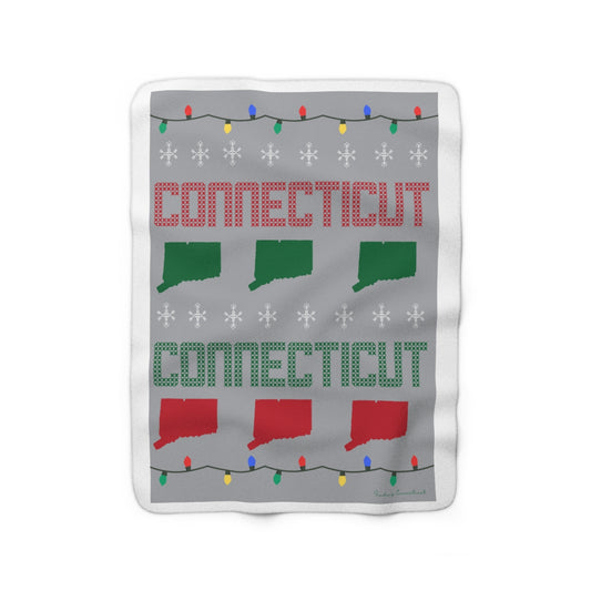 Connecticut ugly holiday blanket 