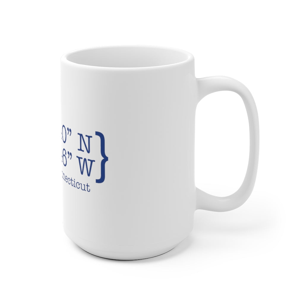 New Britain Coordinates White Ceramic Mug