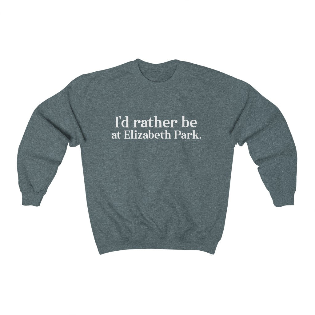 I’d rather be at Elizabeth Park Sweatshirts.  West Hartford Connecticut tee shirts, hoodies sweatshirts, mugs, and other apparel, home gifts, and souvenirs. Proceeds of this collection go to help Finding Connecticut’s brand. Free USA shipping. 