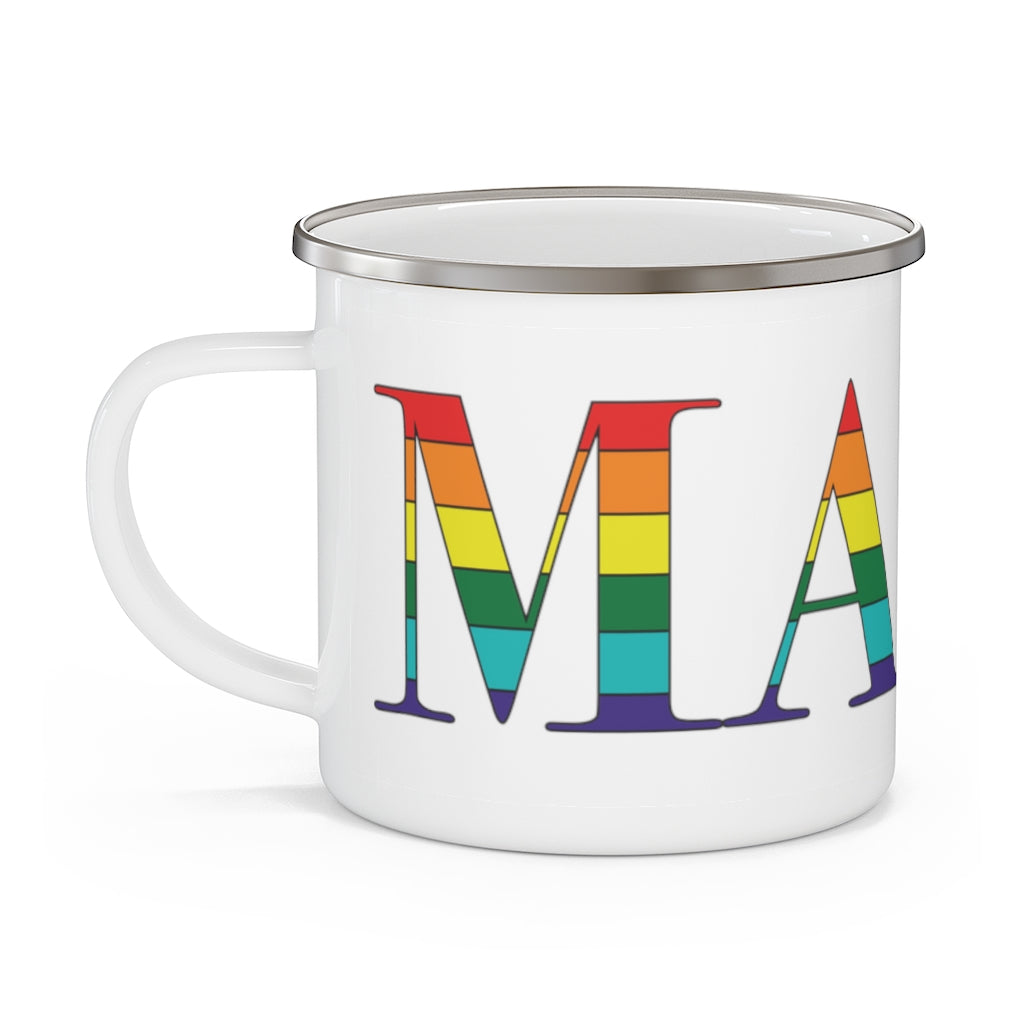 Maine Rainbow  Enamel Camping Mug