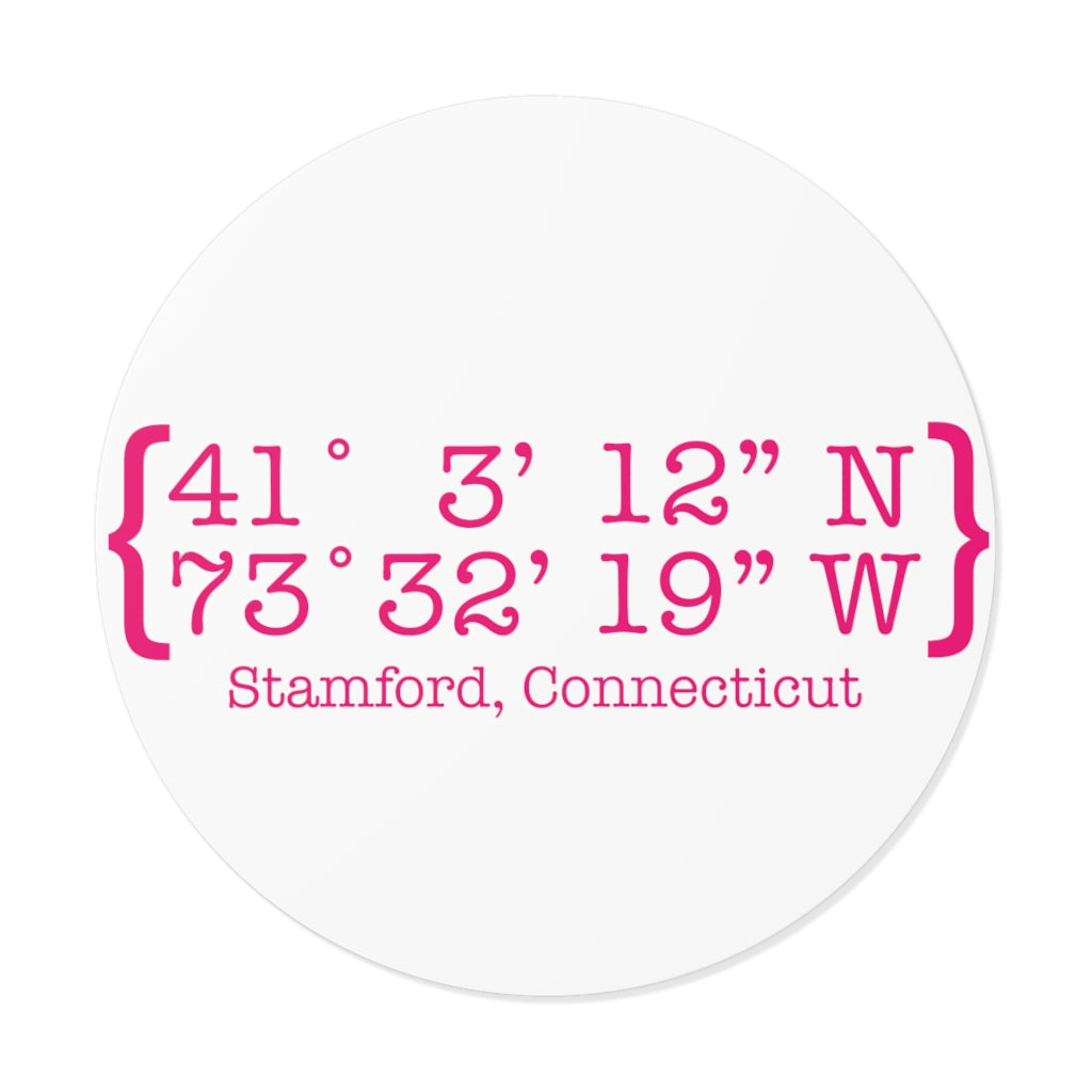 Stamford Coordinates Round Vinyl Stickers