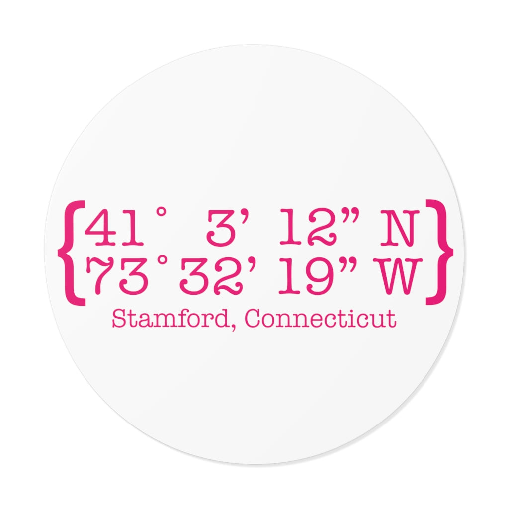 Stamford Coordinates Round Vinyl Stickers