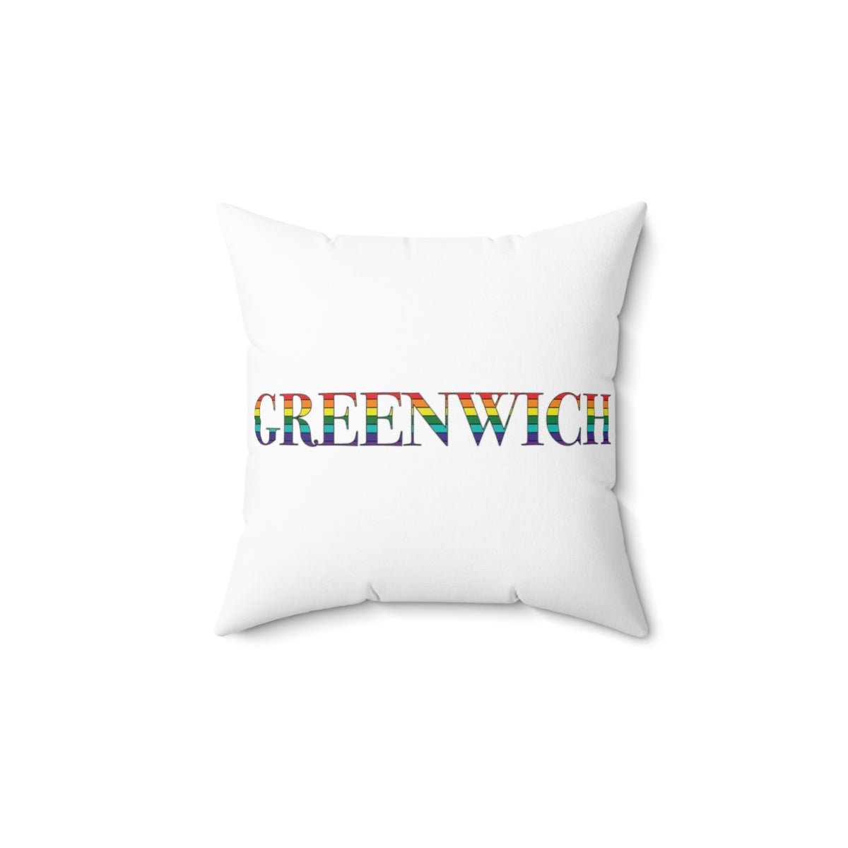 Greenwich Rainbow Spun Polyester Square Pillow