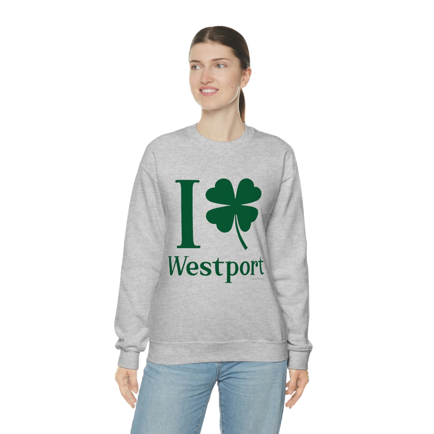 I Clover Westport (Green) Unisex Heavy Blend™ Crewneck Sweatshirt