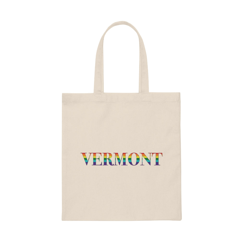 Vermont Rainbow Canvas Tote Bag