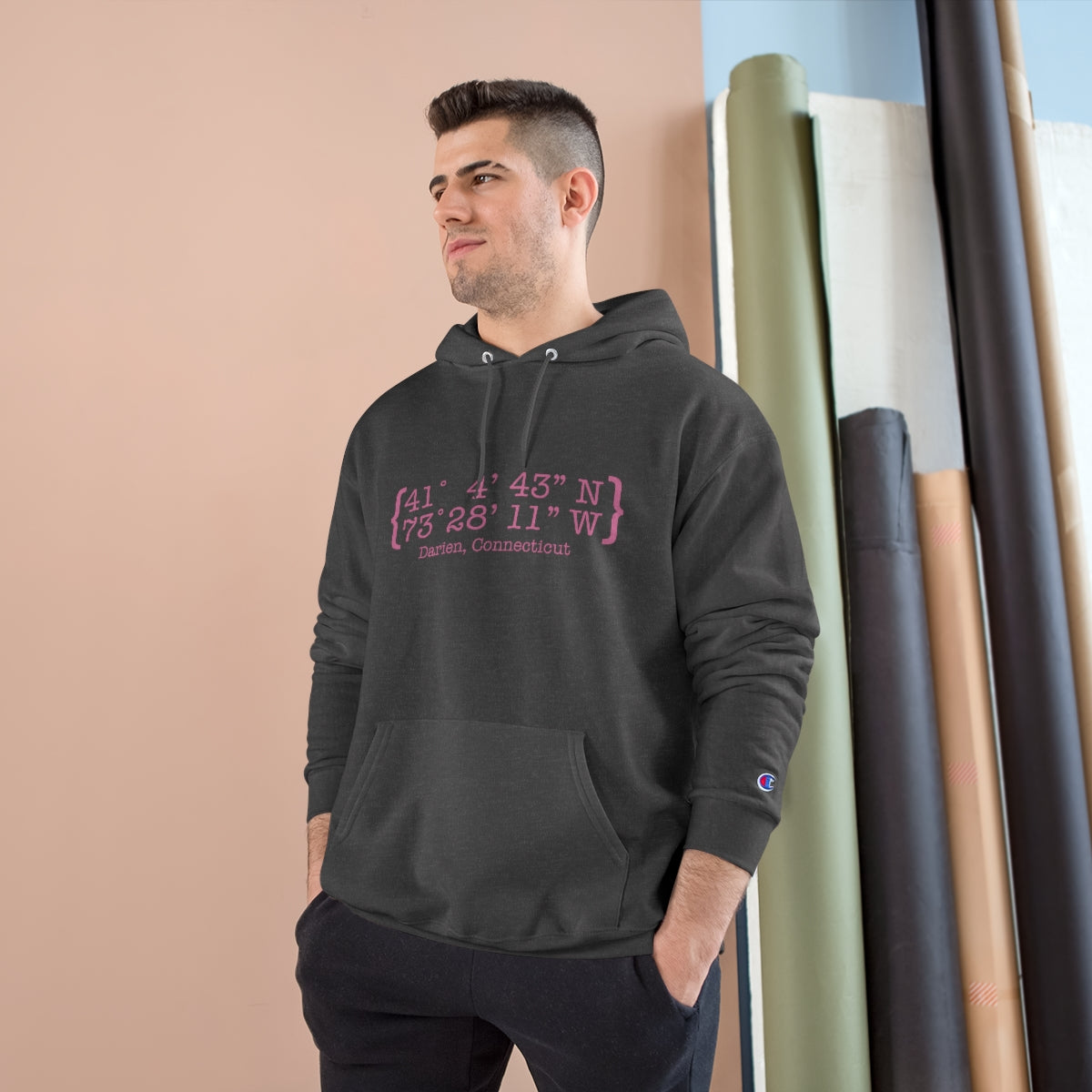 Darien Coordinates Champion Hoodie