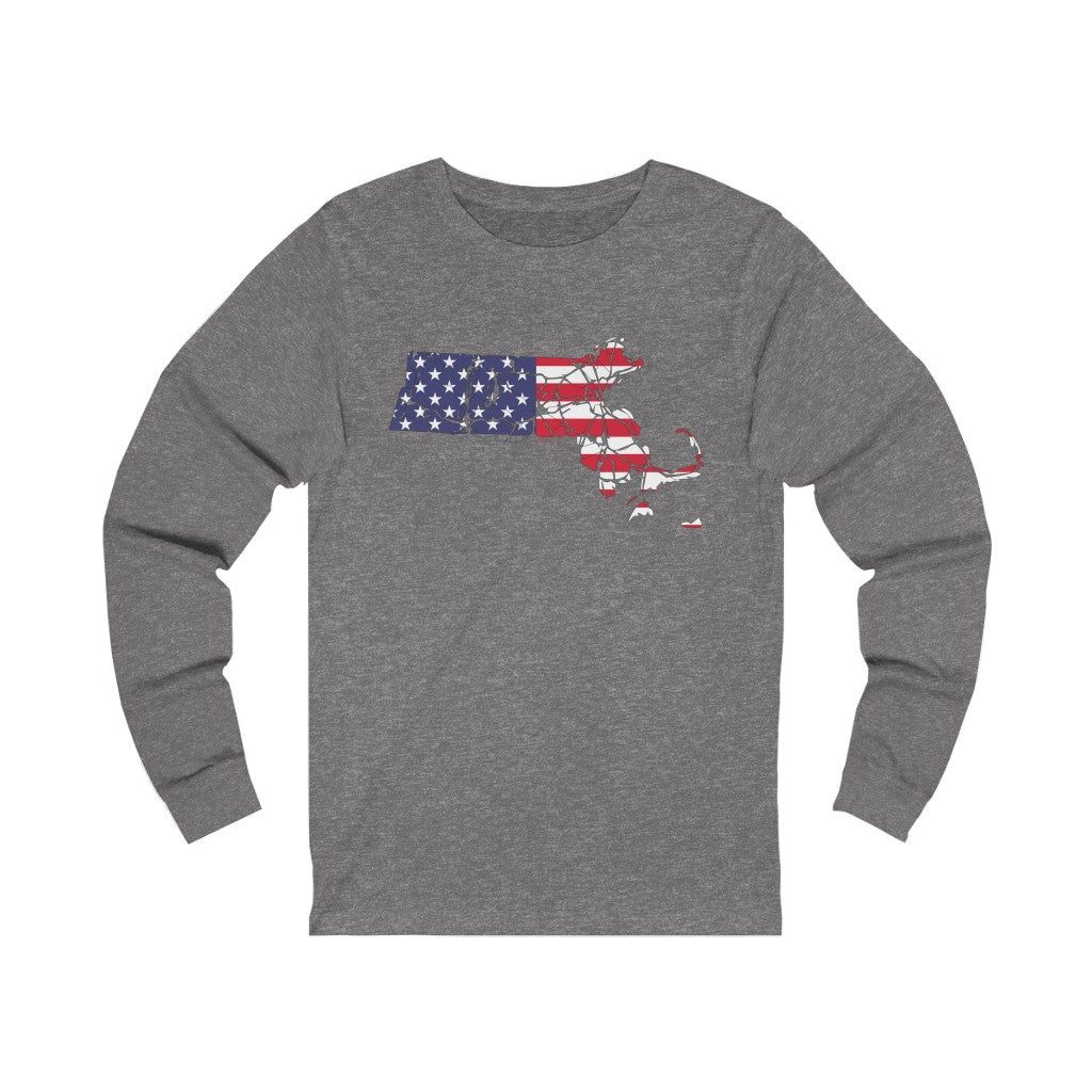 Massachusetts  American Flag collection has tee shirts, mugs, reusable bags, and other apparel and gifts. All proceeds goes to help build the Finding New England brand and get our website up and going. Free shipping on all products. 