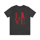 Fairfield Love (front and back) Unisex Jersey Short Sleeve Tee