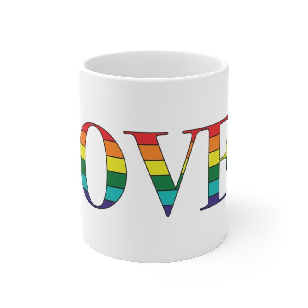 Dover Rainbow White Ceramic Mug