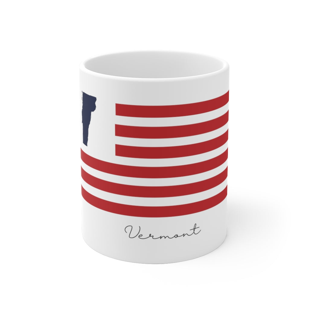 Vermont American Flag collection has tee shirts, mugs, reusable bags, and other apparel and gifts. All proceeds goes to help build the Finding New England brand and get our website up and going. Free shipping on all products. 